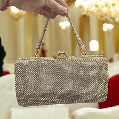 喜妈妈喜婆婆婚宴包包2026新款满钻手提包大容量搭配旗袍的包包