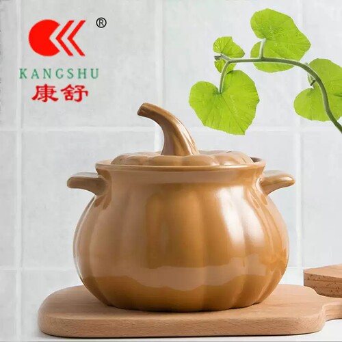 康舒陶瓷砂锅炖煲汤棕色家用明火