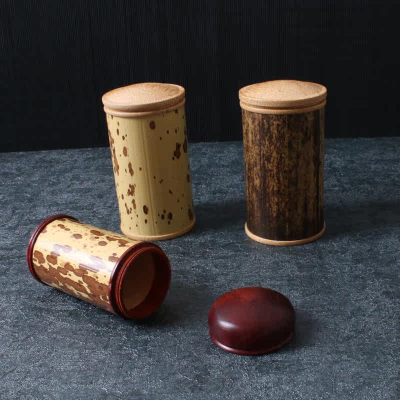 便携竹茶叶罐子密封竹筒小号储茶叶筒竹制茶叶桶大号包装竹杯紫竹|msdalam kategori pinggan mangkuk, set teh, caddy teh - dari Buy2taobao.com untuk memberikan perkhidmatan ejen Taobao profesional membeli