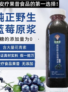 高端无添加糖野生蓝莓原浆花青素