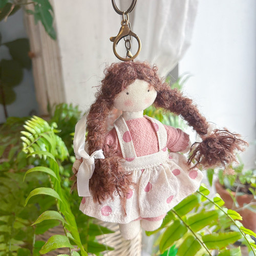娃娃挂饰少女心钥匙扣手工布艺玩偶挂件手机挂件包包挂件小女孩