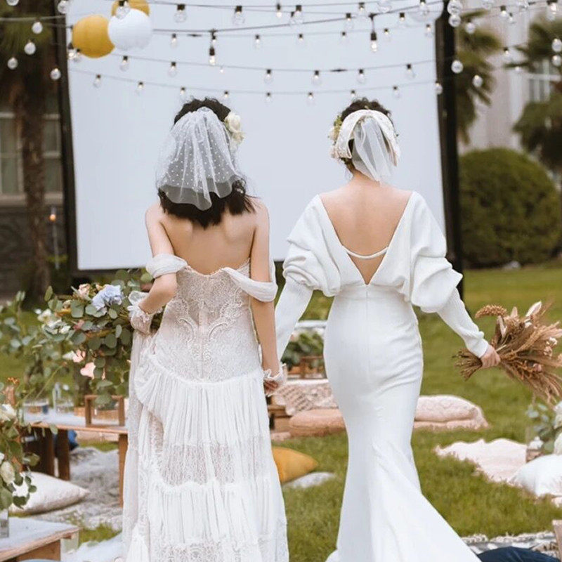 甜美短款儿童波点小头纱闺蜜照毕业照头饰摄影旅拍跟妆造型配饰品