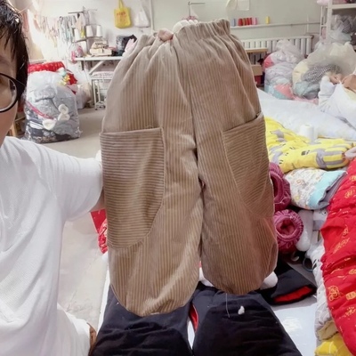 中性手工棉花缝制灯笼裤
