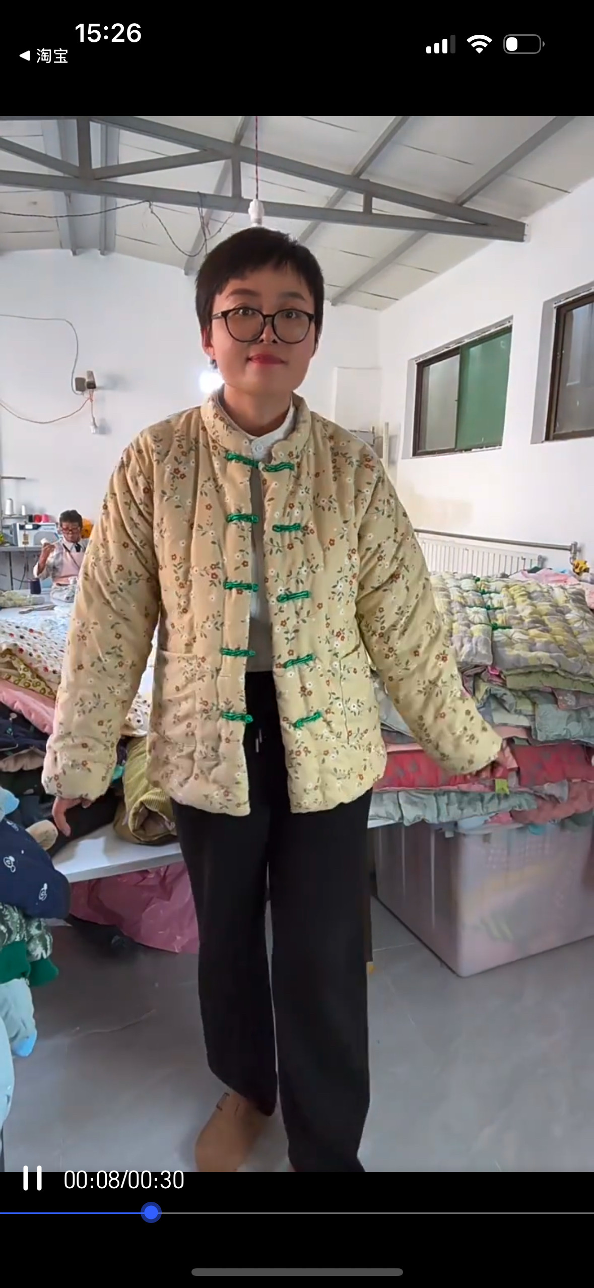 手工棉花中式棉服女2024秋冬款盘扣立领对襟棉衣民族风夹棉小棉袄