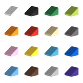 MOC国产小颗粒积木零件 兼容乐高 54200 100块 1x1x2 3斜面砖