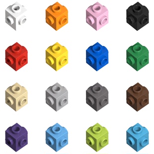 50块 MOC国产小颗粒积木零件 兼容乐高 4733 1x1四侧带转接凸点砖