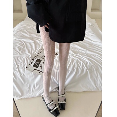 镂空提花连裤袜春夏薄款