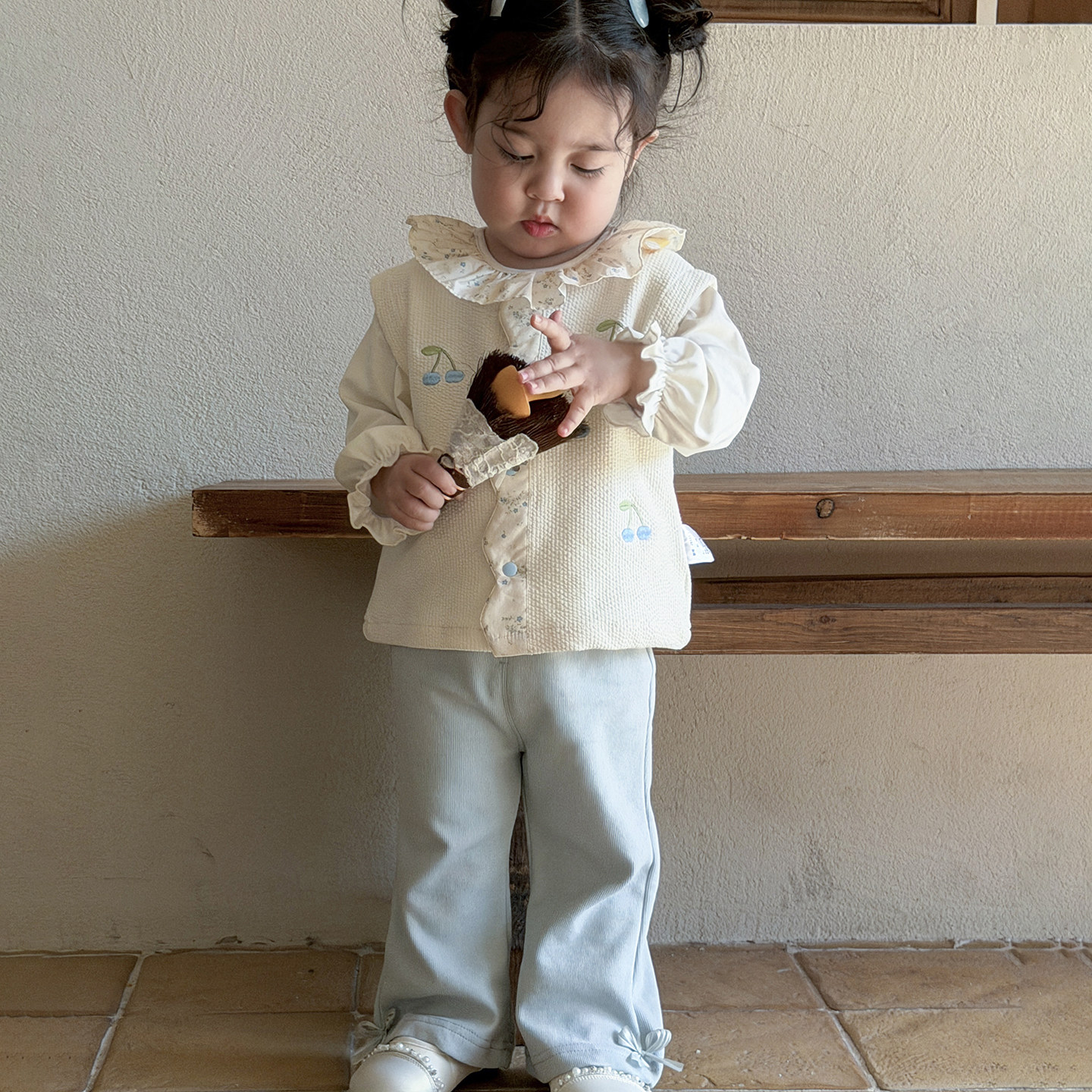 春季新款女宝宝卡通韩版春秋季小宝宝韩系衣服套装小孩子外出衣服