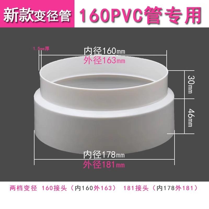 止回阀油烟机排烟变径圈160PVC管