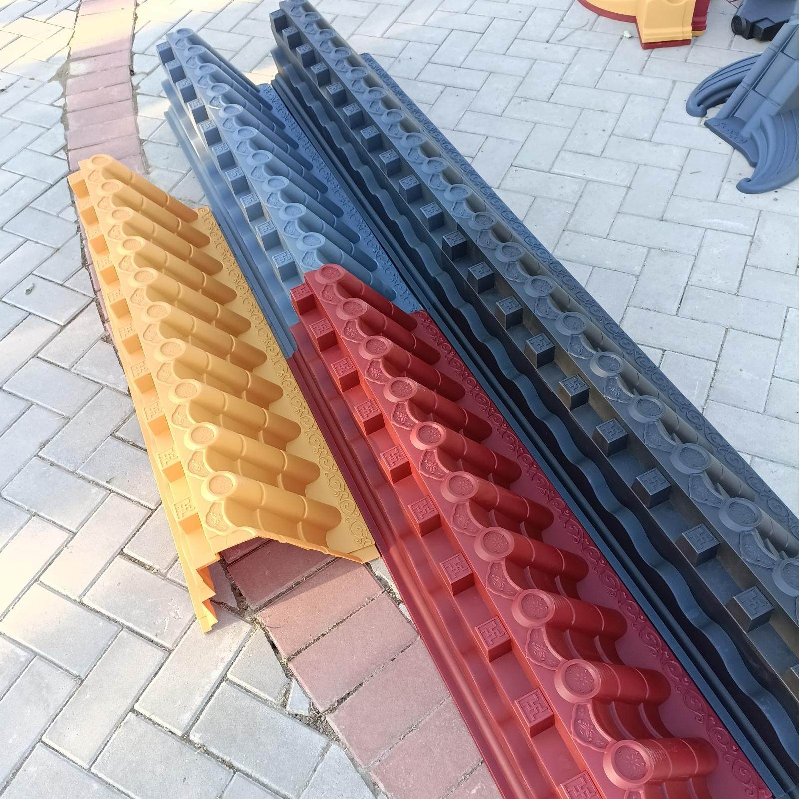 中号免架子仿古瓦新中式复古树脂瓦塑料瓦墙沿瓦装饰屋檐一体封板