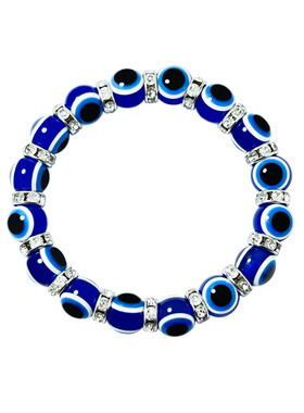 diy琉璃眼睛珠子复古饰品手链