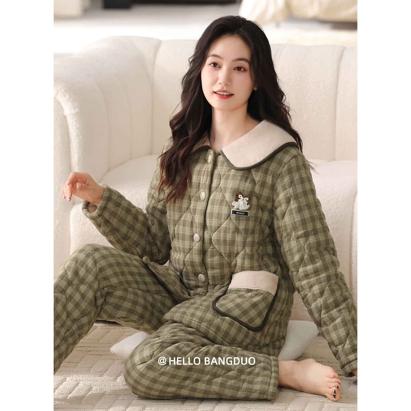 睡衣女秋冬季三层加厚加绒梭织纯棉夹棉冬款珊瑚绒超厚棉袄家居服,女士内衣/男士内衣/家居服,睡衣/家居服套装,淘宝优惠券,粉丝福利购,淘宝优惠卷