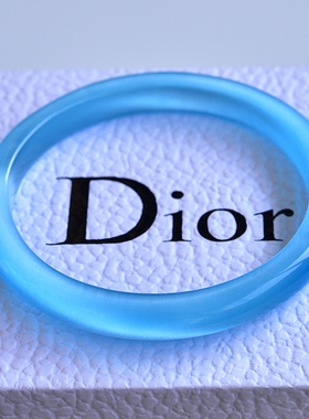 韩版正品细浅蓝猫眼石手镯时尚水晶镯饰品女猫眼效应明显天然新款