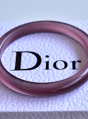 韩版正品细紫红猫眼石手镯时尚水晶镯饰品女猫眼效应明显天然浅紫