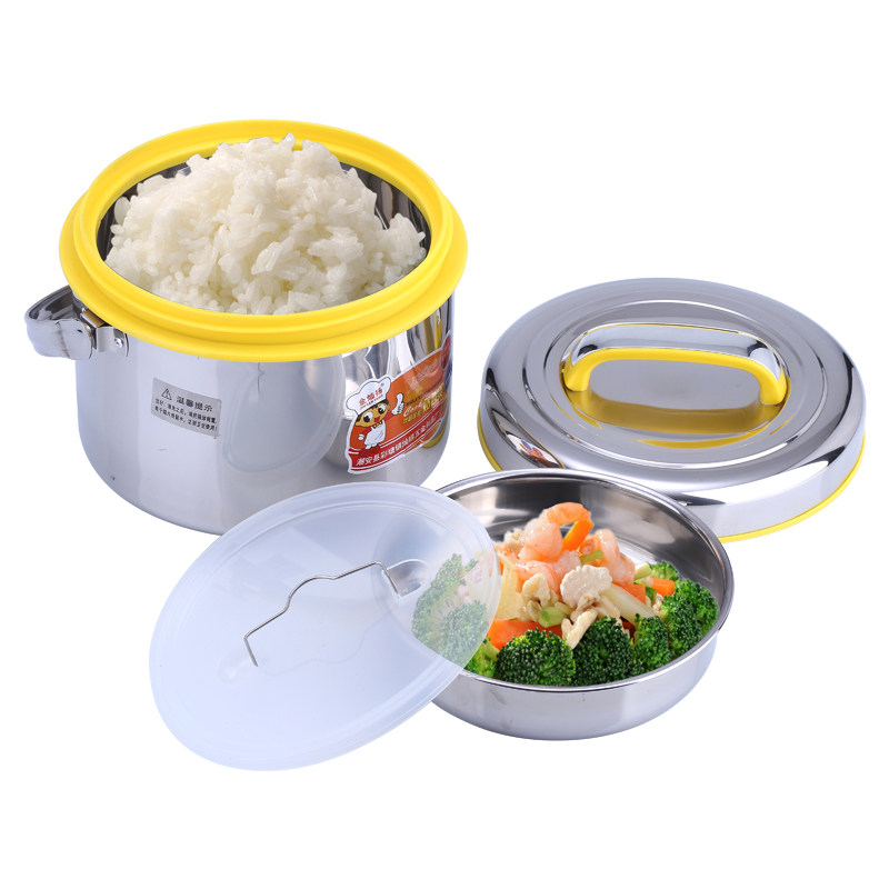 不锈钢提锅双层保温桶家用商用2.5L3L4L超大容量汤桶饭桶带手提