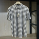 上衣夏款 抗菌舒适常规休闲格子短袖 衬衫 金利来男装 MKS23221702