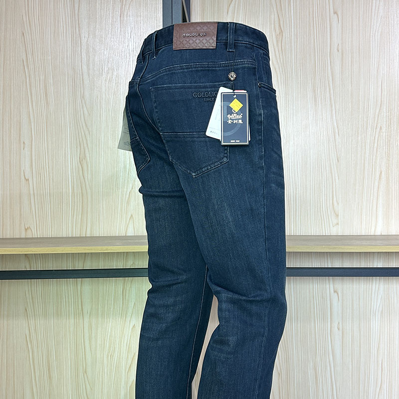 金利来男秋冬季修身厚款牛仔长裤