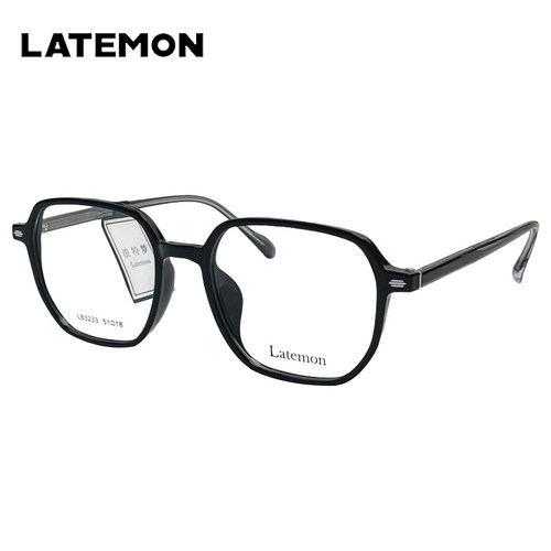 Latemon浪特梦眼镜框时尚显瘦女男超轻圆框可配近视眼镜架L83233