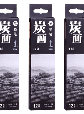中华牌炭化学生用手绘黑碳铅笔