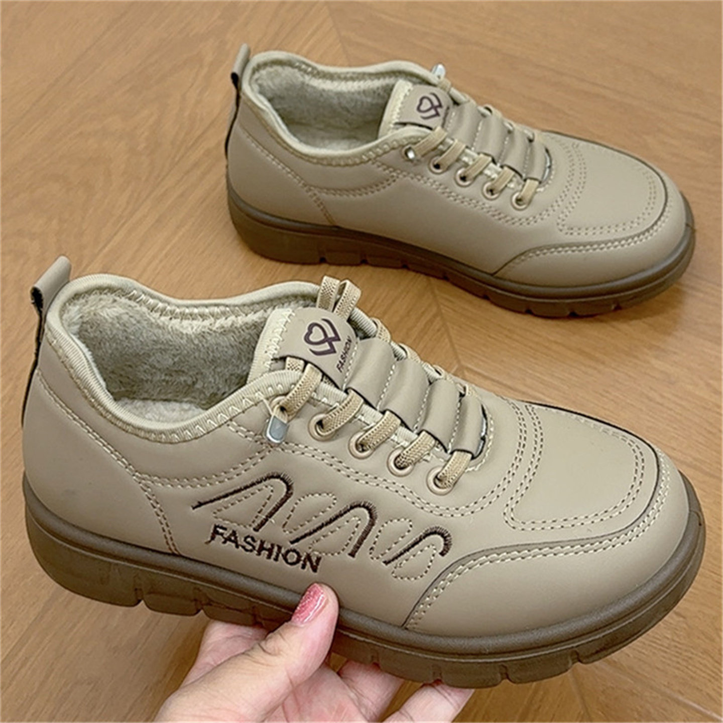 冬季爆款加绒加厚保暖女棉鞋一脚蹬平底舒适妈妈鞋防水休闲运动鞋,女鞋,棉鞋,淘宝优惠券,粉丝福利购,淘宝优惠卷