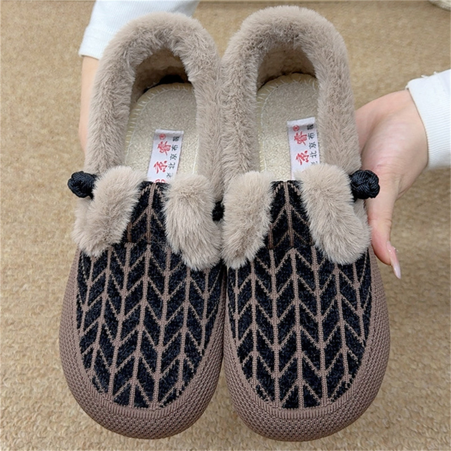 冬季加绒保暖女棉鞋老北京布鞋时尚软底中老年妈妈棉鞋平底鞋女棉,女鞋,棉鞋,淘宝优惠券,粉丝福利购,淘宝优惠卷