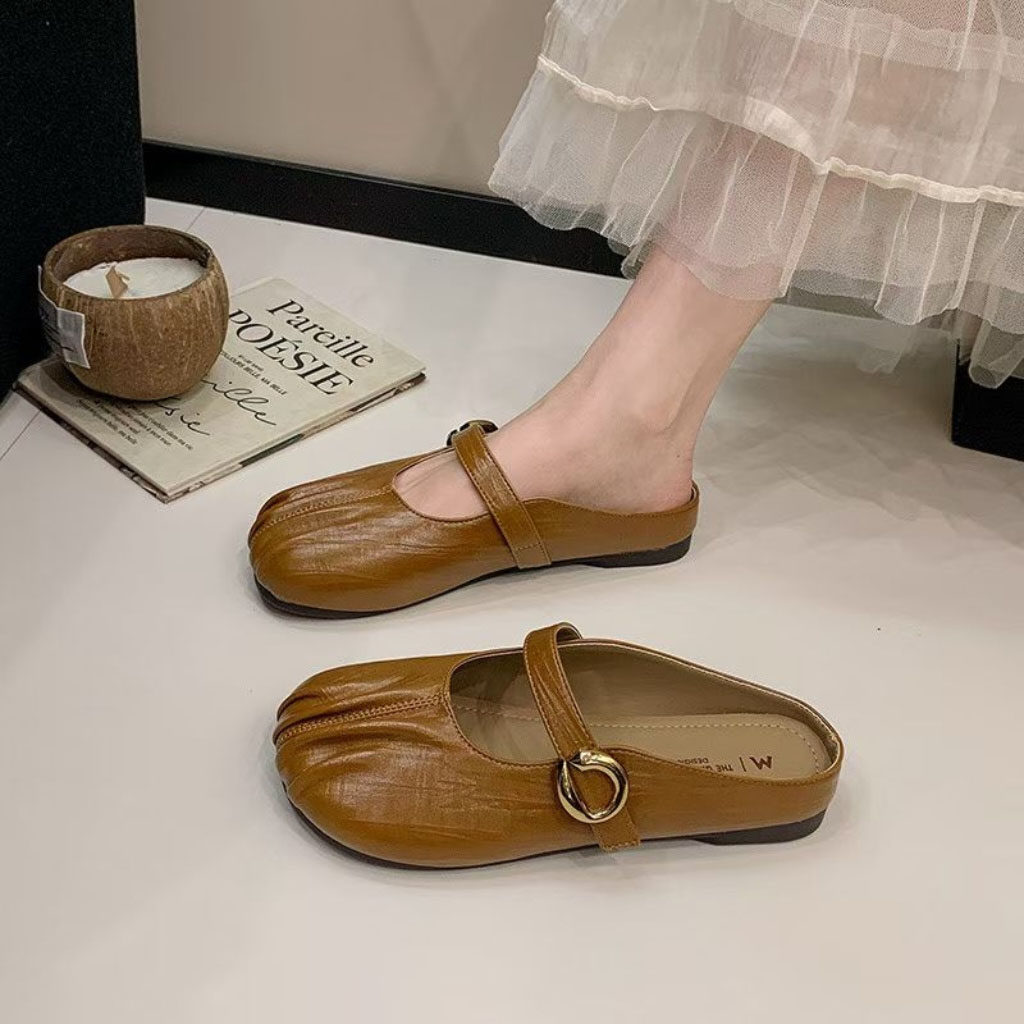 平底包头拖鞋女外穿懒人鞋2026夏季新款法式勃肯鞋一脚蹬半托单鞋,女鞋,浅口单鞋,淘宝优惠券,粉丝福利购,淘宝优惠卷