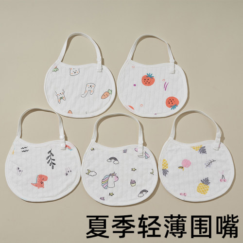 新生儿口水巾男女宝宝围嘴兜儿童防水吐奶垫巾小婴儿纯棉夏季薄款