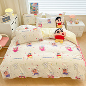 卡通蜡笔小新60支纯棉四件套可爱学生宿舍儿童三件套床单人被套男