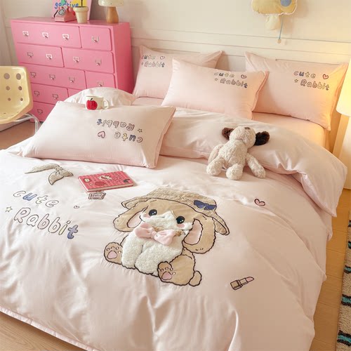 可爱小兔100支全棉四件套