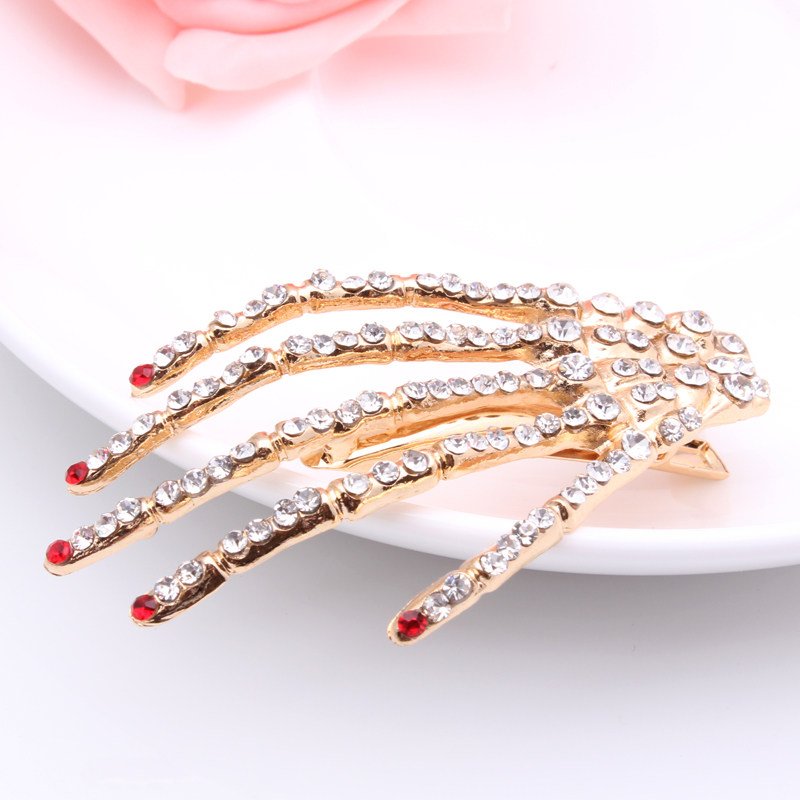 Ghost Skull Paw Card issuance Super Flash Rhinestone Hairdressing Duckbill clip Liuhaijia Shougu Hairpin Female models personality Headdressin the Accessories/Fashion Jewelry, Hair Accessories  category - from Buy2taobao.com to provide professional Taobao agent buy service