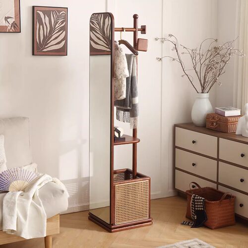 实木全身镜落地镜家用卧室穿衣镜