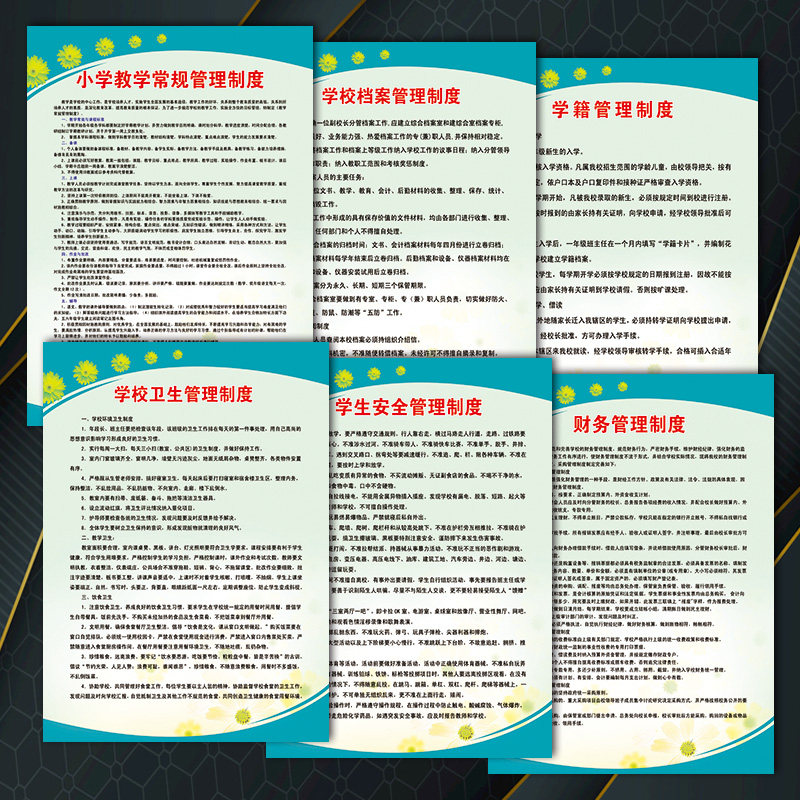 宣传画教学常规管理制度牌学校