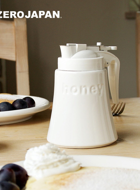 日本ZEROJAPAN陶瓷蜂蜜罐挤压分装瓶蜂蜜壶油壶液体专用储物罐