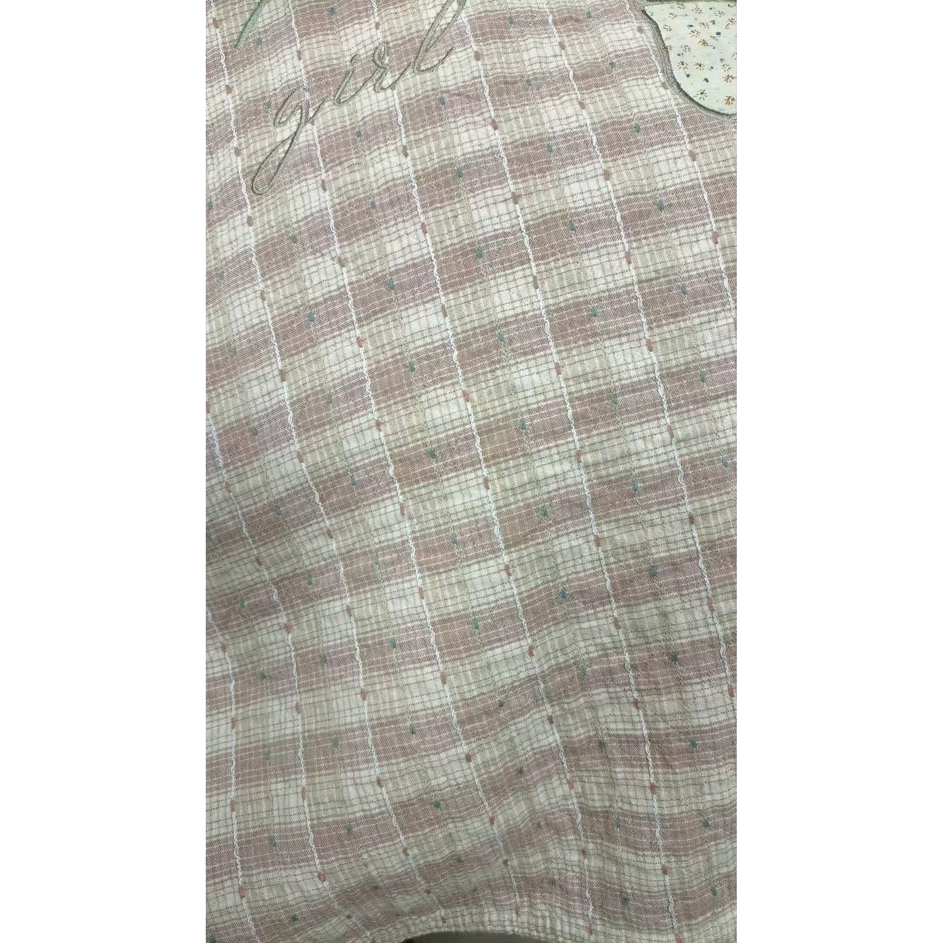 双人粉色草帽儿床盖