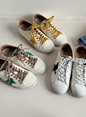 2026新款手工做旧星星女真皮复古脏脏鞋韩国时尚休闲板鞋轻便