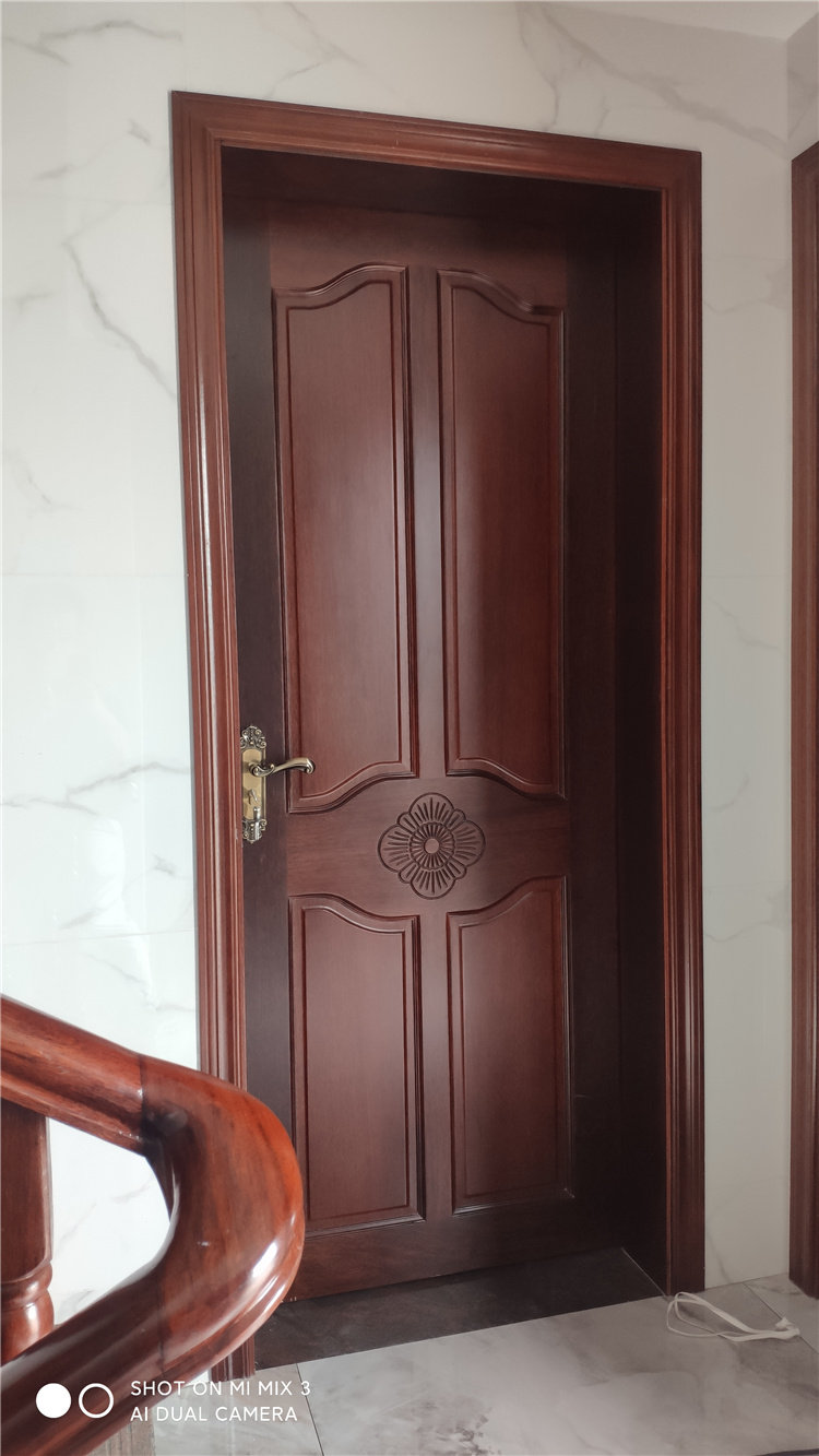 实木房间门素门家用室内门平开菠萝格门静音免漆原木防水定制