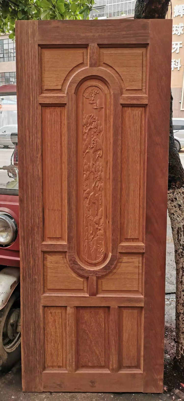 实木门全木门房门定制现代轻奢木门新中式实木门隔音门菠萝格木门