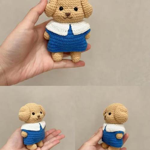 毛线钩针可爱森贝儿小狗玩偶diy材料包初学者手工钩织手作挂件