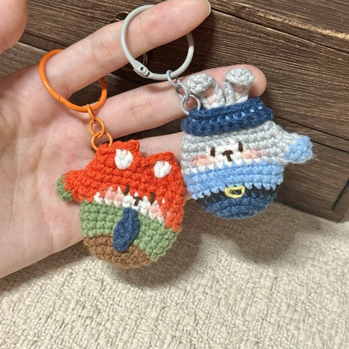 疯狂动物城系列之朱迪尼克小手套手工编织毛线钩针自制diy材料包