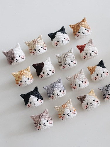 细牛奶棉手工钩织挂件/钥匙扣DIY