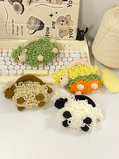 小师妹手作同款可爱羊咩咩耳机包编织diy材料包毛线钩针送舍友礼