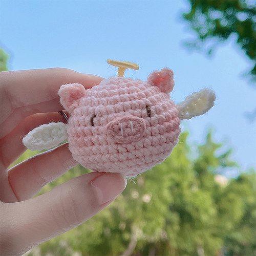 毛线钩针可爱挂件天使恶魔diy