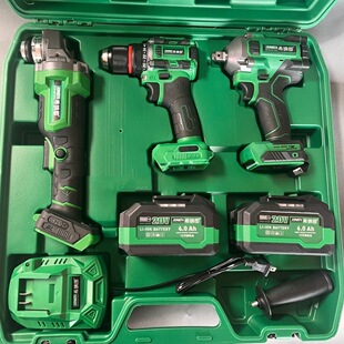 【希纳图锂电三件套】无刷电动扳手锂电角磨机冲击钻三合一套装X9