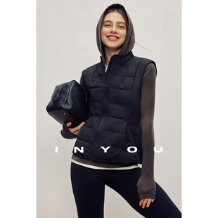 内搭外穿运动羽绒马甲上衣女 显瘦冬季 因由 鹅绒轻盈保暖修身