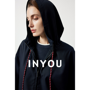 因由 宽松显瘦百搭冲锋衣时髦知识分子VTG廓形连帽夹克短外套女