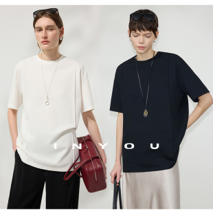 T恤女宽松落肩袖 纸片人立体廓形短袖 春夏上衣 极简Row时装 因由