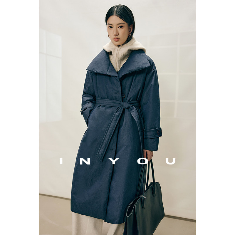 因由 廓形翻领无帽宽松外套保暖泡芙棉感中长款90白鸭绒羽绒服女,女装/女士精品,羽绒服,淘宝优惠券,粉丝福利购,淘宝优惠卷