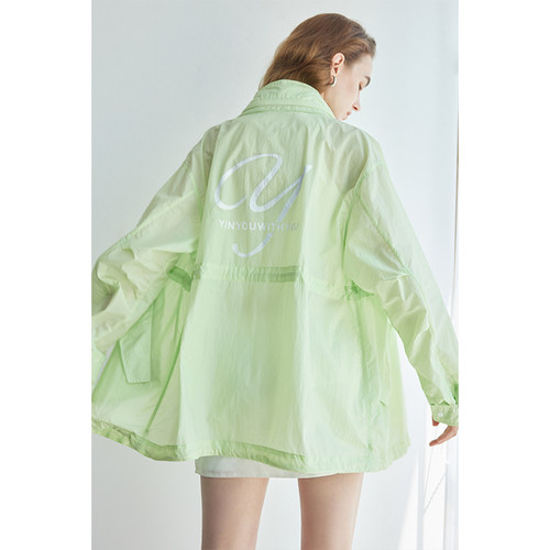 因由防外套印花连帽时尚