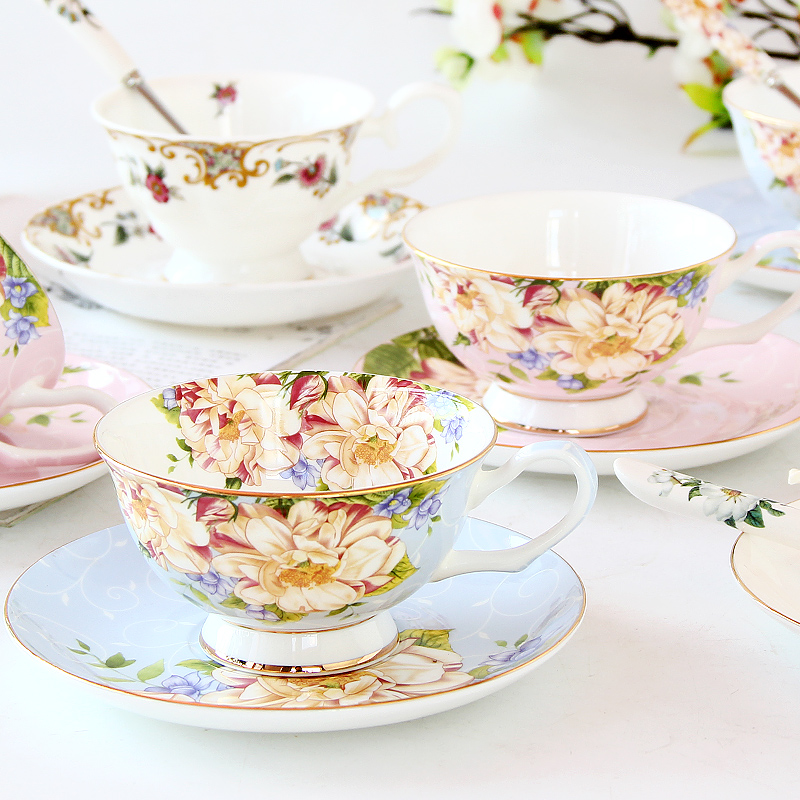 骨瓷套装田园茶具英式咖啡杯