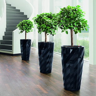清仓特大大花盆仿陶瓷高筒圆型塑料树脂地面大型绿植盆栽客厅桌面